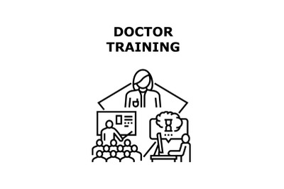 Doctor trainig icon vector illustration