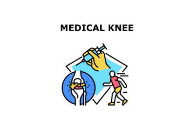 Medical knee icon vector illustration