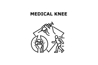 Medical knee icon vector illustration