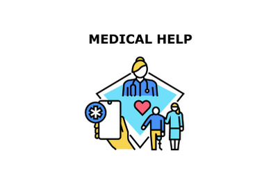 Medical help icon vector illustration