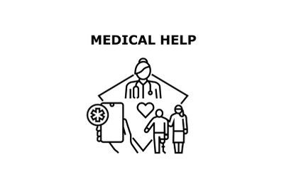 Medical help icon vector illustration