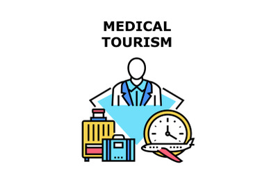 Medical Tourism Vector Concept Color Illustration