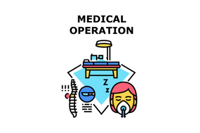 Medical Operation Treat Concept Color Illustration