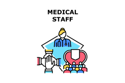 Medical Staff Vector Concept Color Illustration