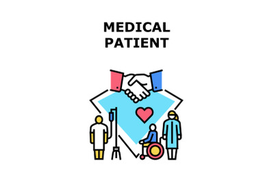 Medical Patient Vector Concept Color Illustration