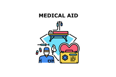 Medical Aid Vector Concept Color Illustration