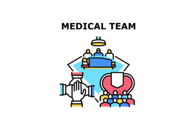 Medical Team Vector Concept Color Illustration