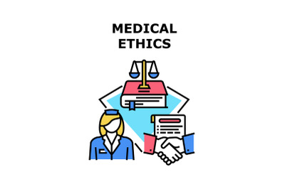 Medical Ethics Vector Concept Color Illustration