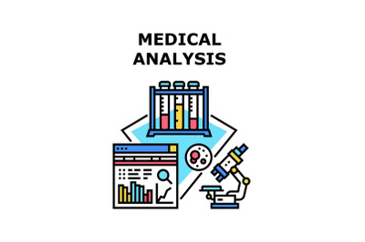 Medical Analysis Vector Concept Color Illustration