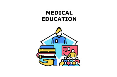 Medicine Education Concept Color Illustration