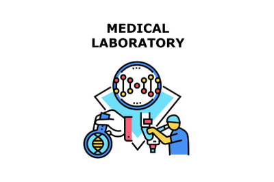 Medical Laboratory Concept Color Illustration