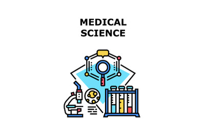 Medical Science Vector Concept Color Illustration