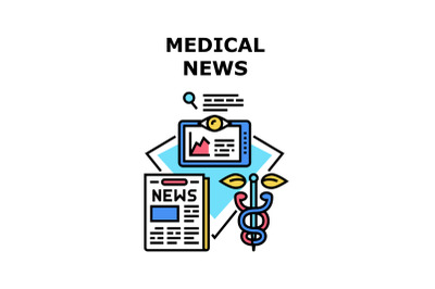 Medical News Vector Concept Color Illustration