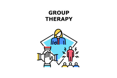 Group Therapy Vector Concept Color Illustration