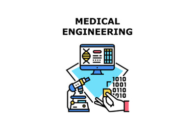 Medical Engineering Concept Color Illustration