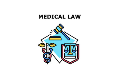 Medical Law Vector Concept Color Illustration