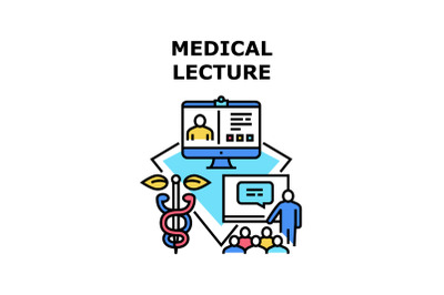 Medical Lecture Vector Concept Color Illustration