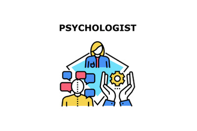 Psychologist Vector Concept Color Illustration