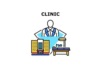 Clinic Service Vector Concept Color Illustration