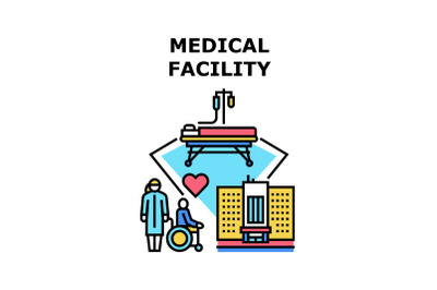 Medical Facility Vector Concept Color Illustration