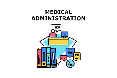 Medical Administration Concept Color Illustration