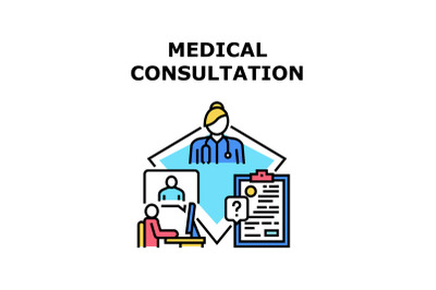 Medical Consultation Concept Color Illustration