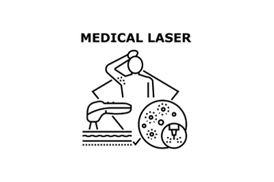 Medical Laser Vector Concept Black Illustration