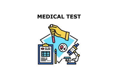 Medical Test Vector Concept Color Illustration