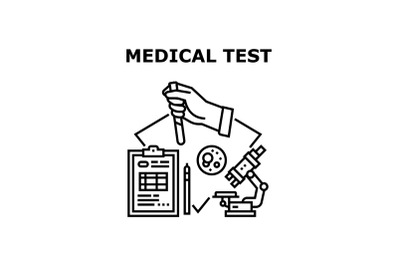 Medical Test Vector Concept Black Illustration