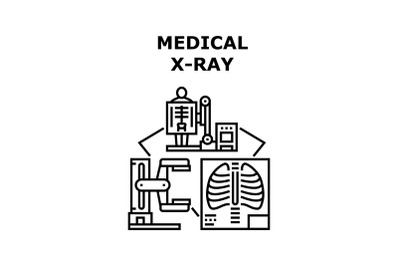 Medical x-ray icon vector illustration