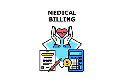 Medical billing icon vector illustration