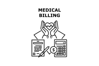 Medical billing icon vector illustration