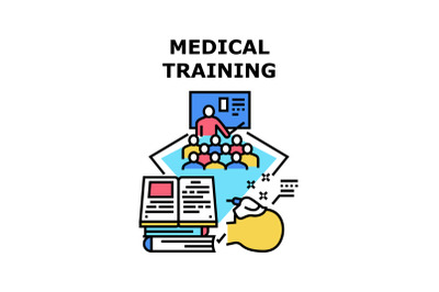 Medical training icon vector illustration