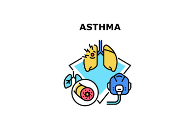 Astma icon vector illustration