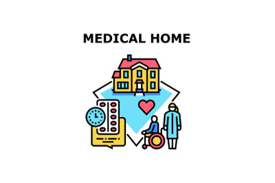 Medical home icon vector illustration