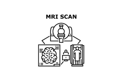 Mri scan icon vector illustration