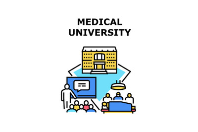 Medical university icon vector illustration