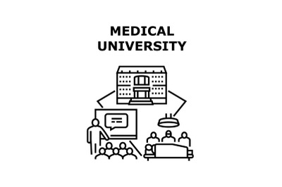 Medical university icon vector illustration