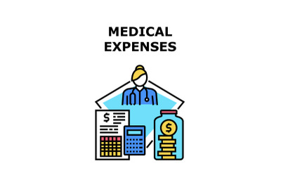Medical expenses icon vector illustration
