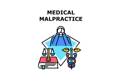 Medical malpractice icon vector illustration