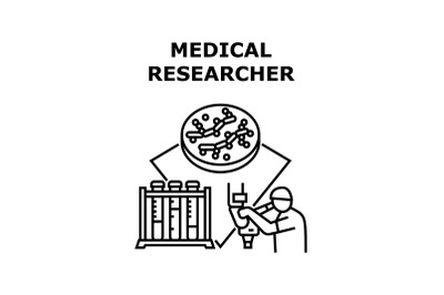 Medical researcher icon vector illustration