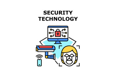 Security technology icon vector illustration