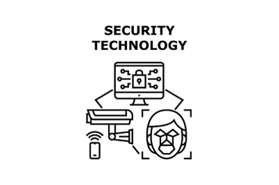 Security technology icon vector illustration