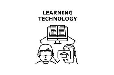 Learning technology icon vector illustration