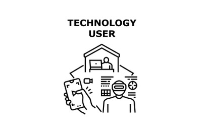 Technology user icon vector illustration