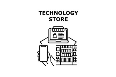 Technology store icon vector illustration