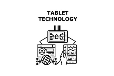 Tablet technology icon vector illustration