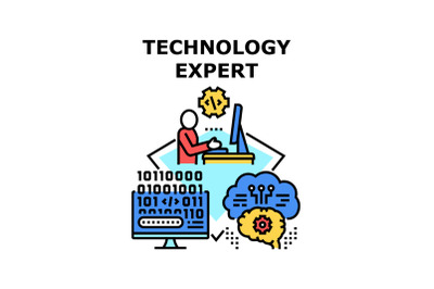 Technology expert icon vector illustration