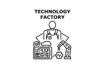 Technology factory icon vector illustration
