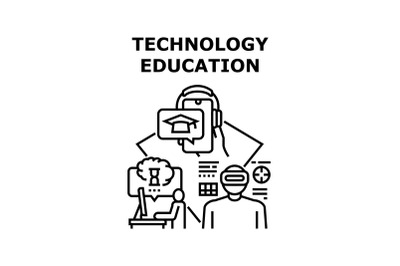Technology education icon vector illustration